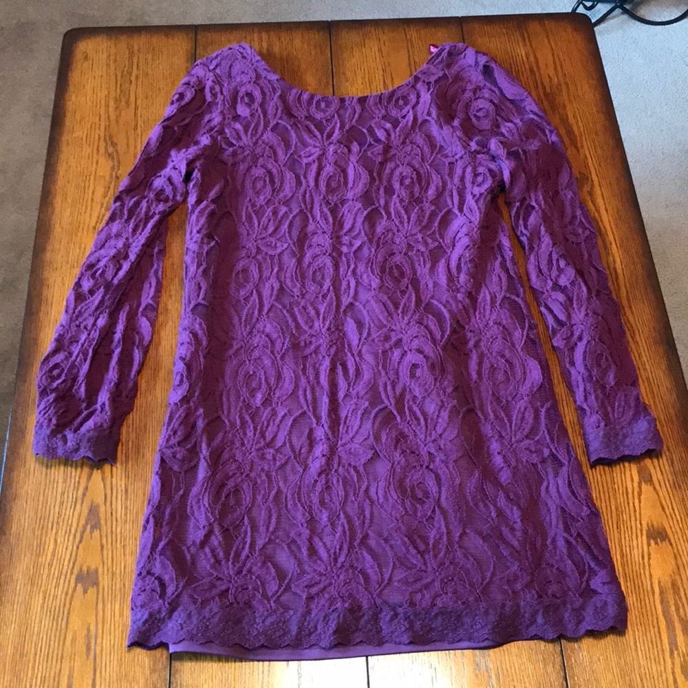 Plum color cocktail dress